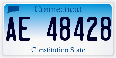 CT license plate AE48428