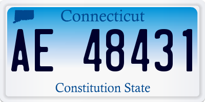 CT license plate AE48431