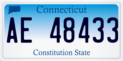 CT license plate AE48433