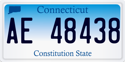 CT license plate AE48438