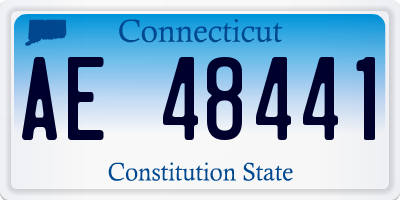 CT license plate AE48441