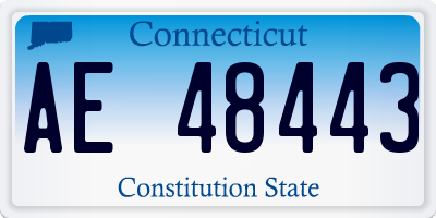 CT license plate AE48443
