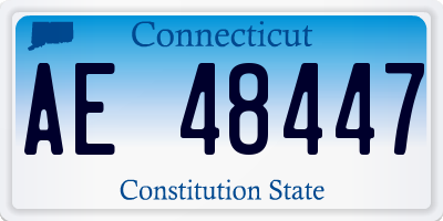 CT license plate AE48447