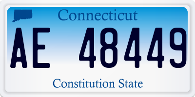 CT license plate AE48449