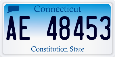 CT license plate AE48453