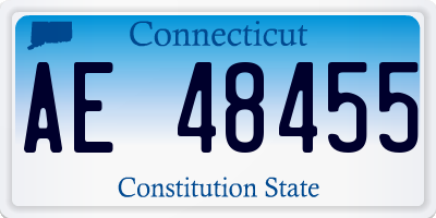 CT license plate AE48455