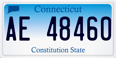 CT license plate AE48460