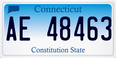 CT license plate AE48463