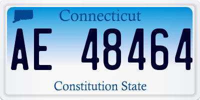 CT license plate AE48464