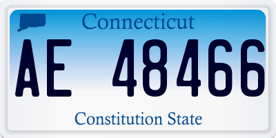 CT license plate AE48466