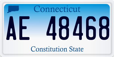 CT license plate AE48468