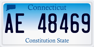 CT license plate AE48469