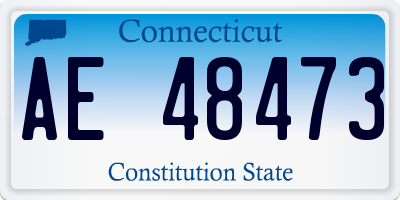 CT license plate AE48473