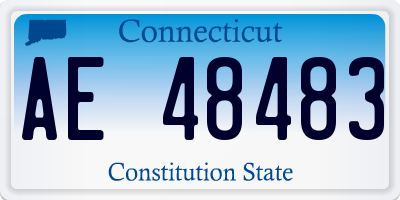 CT license plate AE48483
