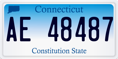 CT license plate AE48487