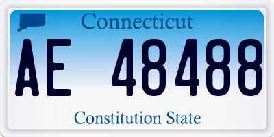 CT license plate AE48488