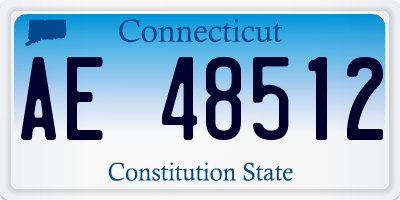 CT license plate AE48512