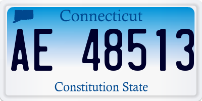 CT license plate AE48513