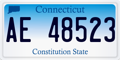 CT license plate AE48523