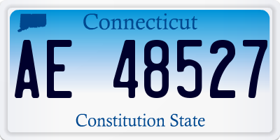 CT license plate AE48527