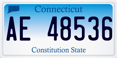 CT license plate AE48536