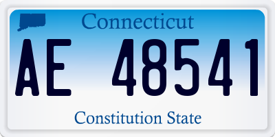 CT license plate AE48541