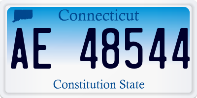 CT license plate AE48544