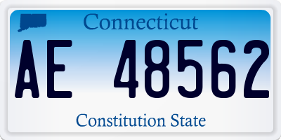 CT license plate AE48562