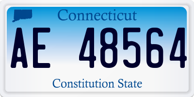 CT license plate AE48564