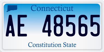 CT license plate AE48565