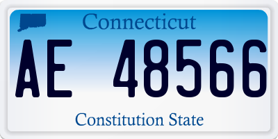 CT license plate AE48566