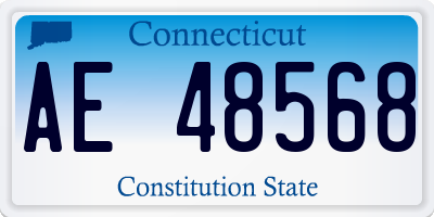 CT license plate AE48568