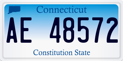 CT license plate AE48572