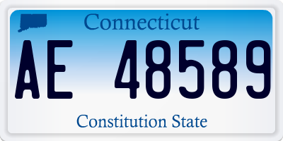 CT license plate AE48589
