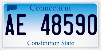 CT license plate AE48590
