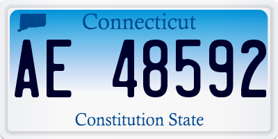 CT license plate AE48592