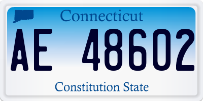 CT license plate AE48602