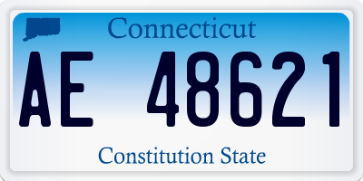 CT license plate AE48621
