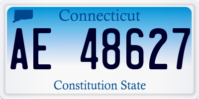 CT license plate AE48627