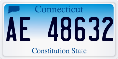 CT license plate AE48632