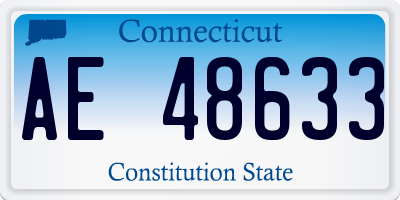 CT license plate AE48633