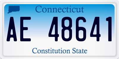 CT license plate AE48641
