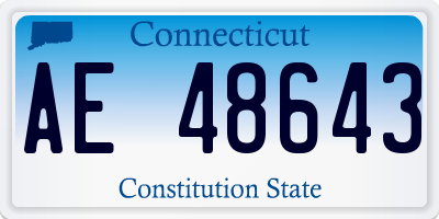 CT license plate AE48643