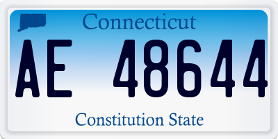 CT license plate AE48644