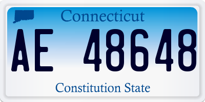 CT license plate AE48648