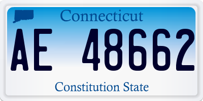 CT license plate AE48662