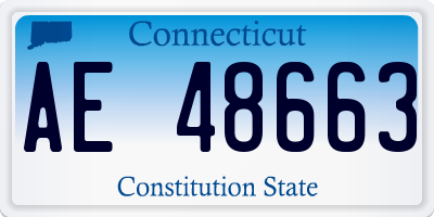 CT license plate AE48663