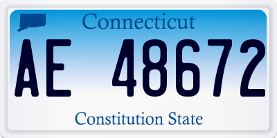 CT license plate AE48672