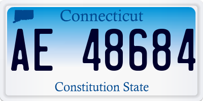 CT license plate AE48684