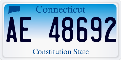 CT license plate AE48692